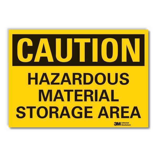 Caution Sign, 10 in H, 14 in W, Non-PVC Polymer, Horizontal Rectangle, English, LCU3-0331-ED_14x10