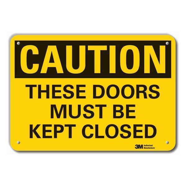 Caution Sign, 10 in H, 14 in W, Plastic, Horizontal Rectangle, English, LCU3-0337-NP_14x10