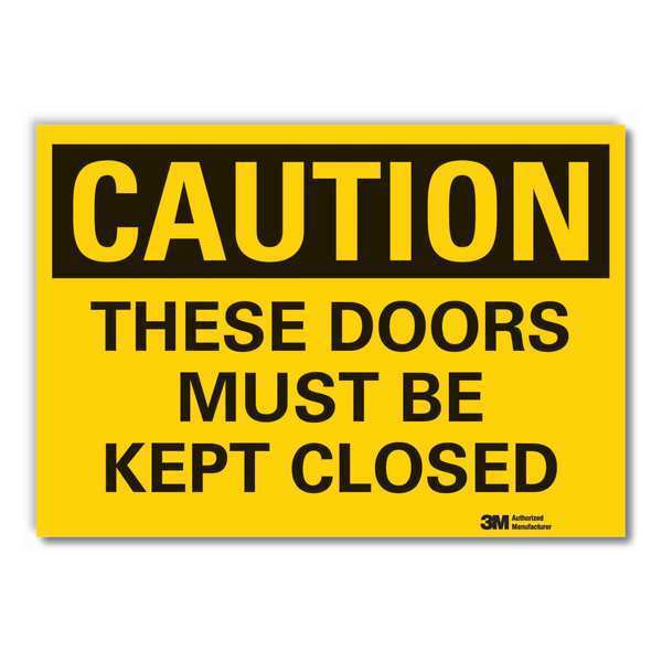 Caution Sign, 3-1/2 in. H, Vinyl, LCU3-0337-RD_5x3.5