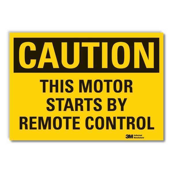 Machine & Operation Caution Reflective Label, 10 in Height, 14 in Width, Reflective Sheeting