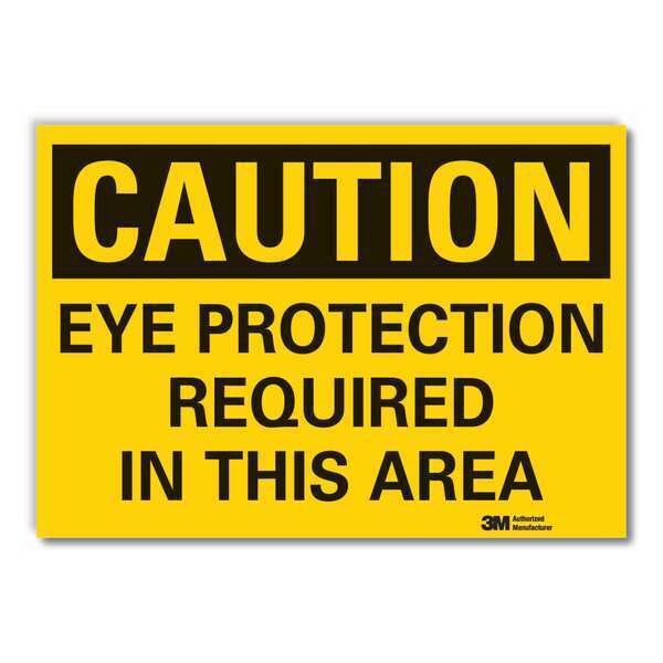 Caution Sign, 3-1/2 in H, Vinyl