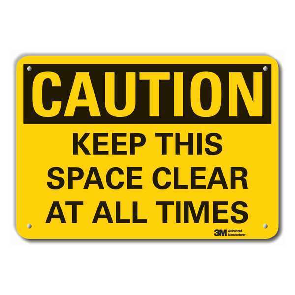 Caution Sign, 10 in. H, Aluminum, LCU3-0348-RA_14x10