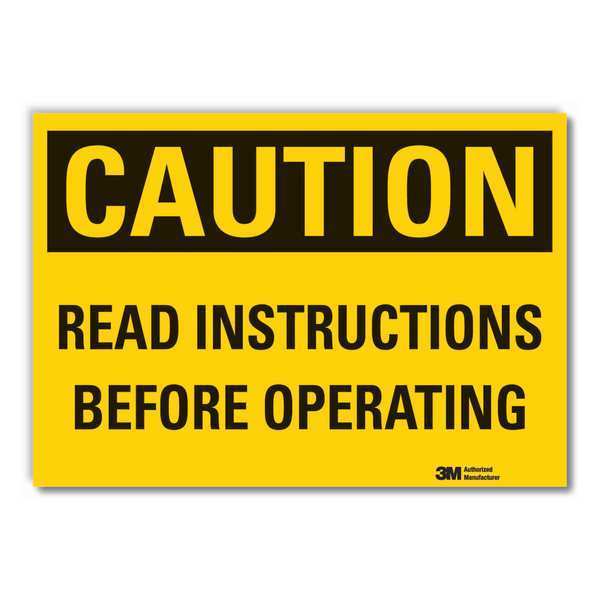 Information Caution Reflective Label, 3 1/2 in Height, 5 in Width, Reflective Sheeting, English
