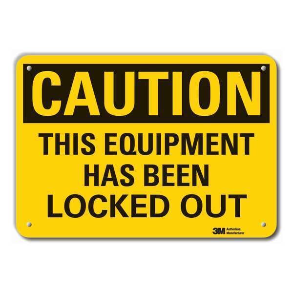 Caution Sign, 7 in Height, 10 in Width, Plastic, Vertical Rectangle, English