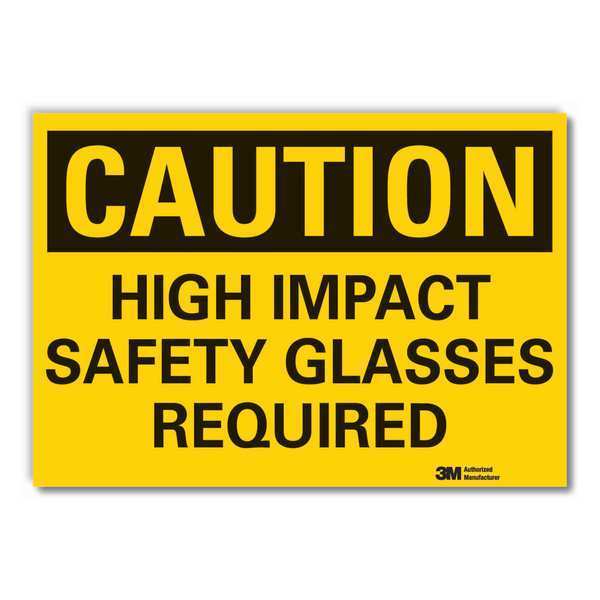 Caution Sign, 5 in H, Vinyl, High Impact