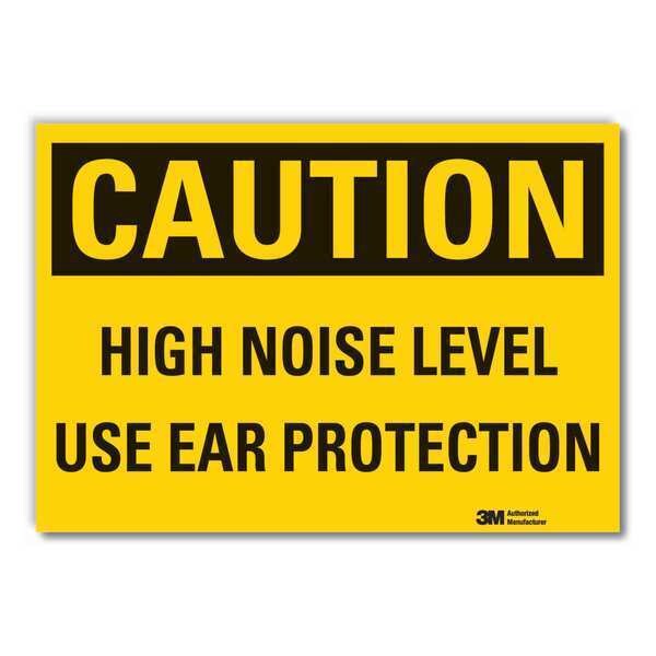 Caution Sign, 10 in. H, Vinyl, High Noise