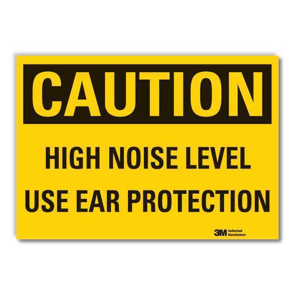 Caution Sign, 7 in. H, Vinyl, High Noise