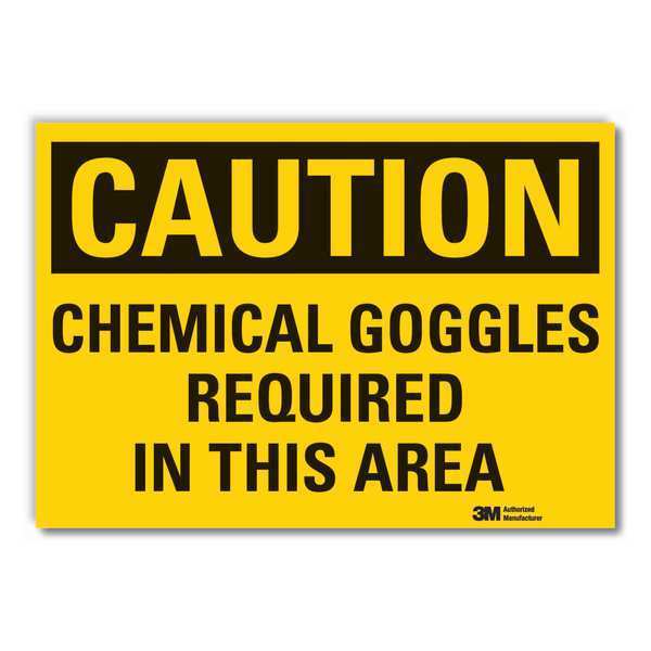 Caution Sign, 5 in. H, Vinyl, LCU3-0370-RD_7x5