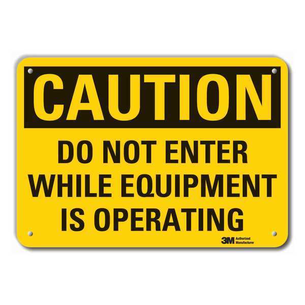 Caution Sign, 7 in. H, Aluminum, LCU3-0388-RA_10x7