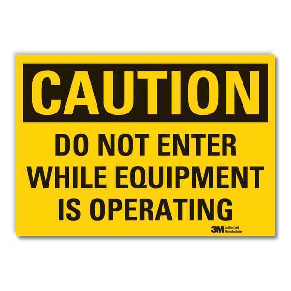 Caution Sign, 5 in. H, Vinyl, Do Not Enter