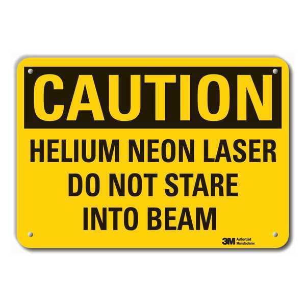 Caution Sign, 10 in H, 14 in W, Plastic, Horizontal Rectangle, LCU3-0377-NP_14x10