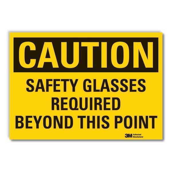 Caution Sign, 5 in. H, Vinyl, LCU3-0382-RD_7x5