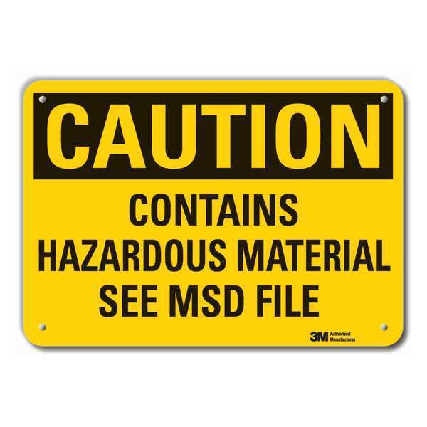 Caution Sign, 10 in H, 14 in W, Plastic, Horizontal Rectangle, English, LCU3-0383-NP_14x10