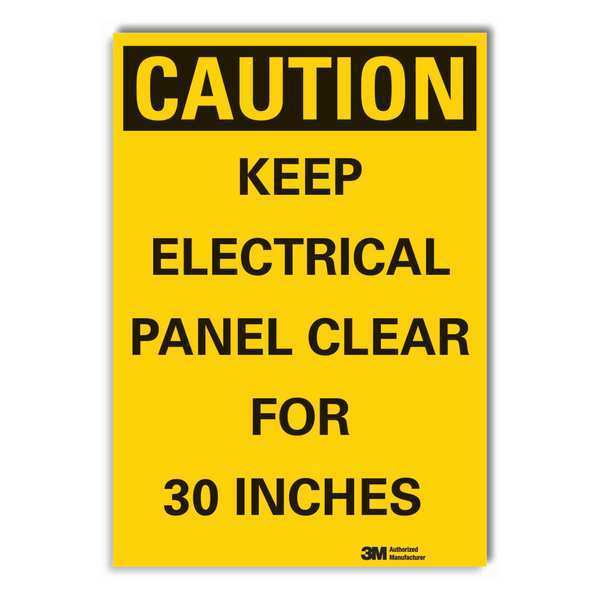 Caution Sign, 5 in. H, Vinyl, LCU3-0386-RD_7x5