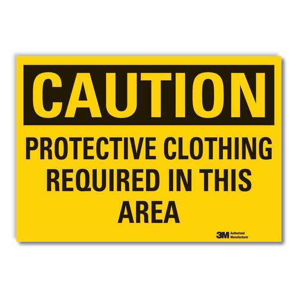 Caution Sign, 5 in. H, Vinyl, LCU3-0387-RD_7x5