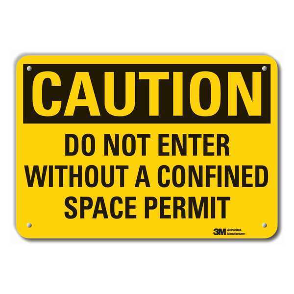 Caution Sign, 10 in. H, Alum, Do Not Enter
