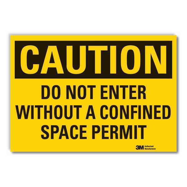 Caution Sign, 7 in. H, Vinyl, Do Not Enter