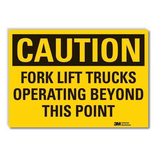 Caution Sign, 10 in H, 14 in W, Reflective Sheeting, Horizontal Rectangle, LCU3-0398-RD_14x10