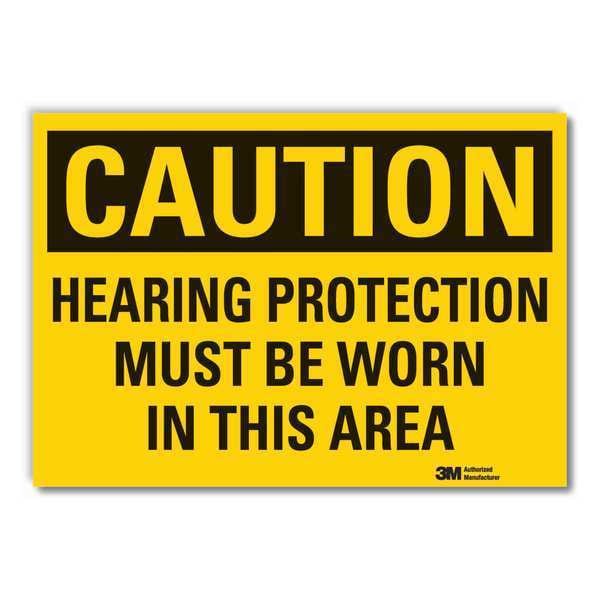 Caution Sign, 3-1/2 in. H, Vinyl, LCU3-0399-RD_5x3.5