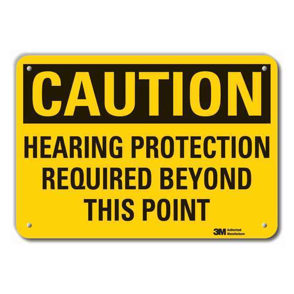 Caution Sign, 10 in. H, Aluminum, LCU3-0402-RA_14x10