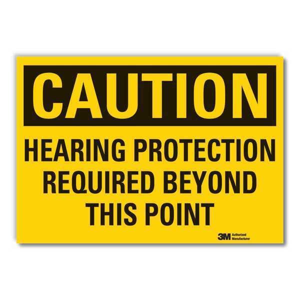 Caution Sign, 10 in. H, Vinyl, LCU3-0402-RD_14x10