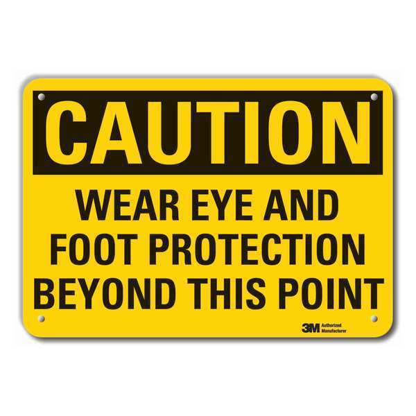 Caution Sign, 7 in. H, Aluminum, LCU3-0403-RA_10x7