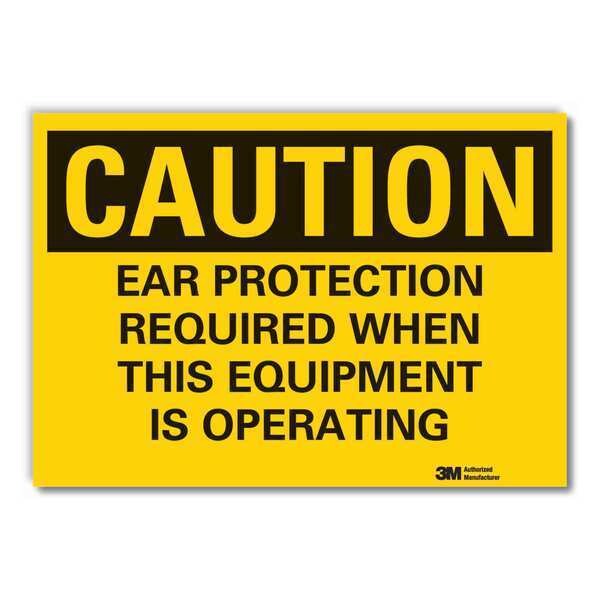 Caution Sign, 10 in. H, Vinyl, LCU3-0443-RD_14x10