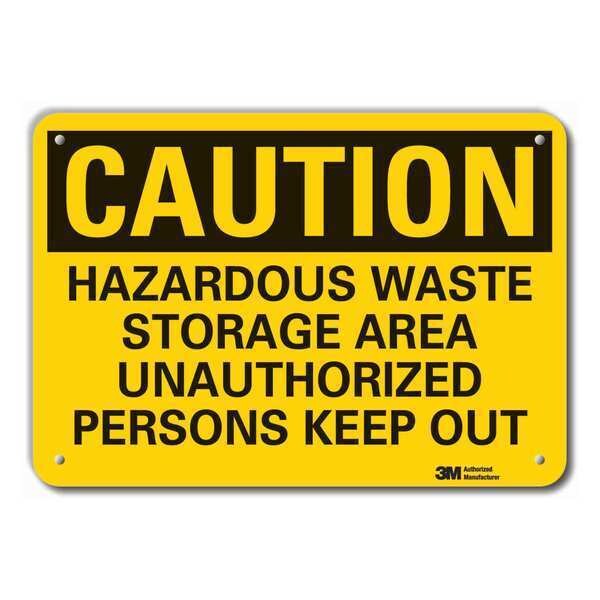 Caution Sign, 10 in H, 14 in W, Plastic, Horizontal Rectangle, English, LCU3-0448-NP_14x10