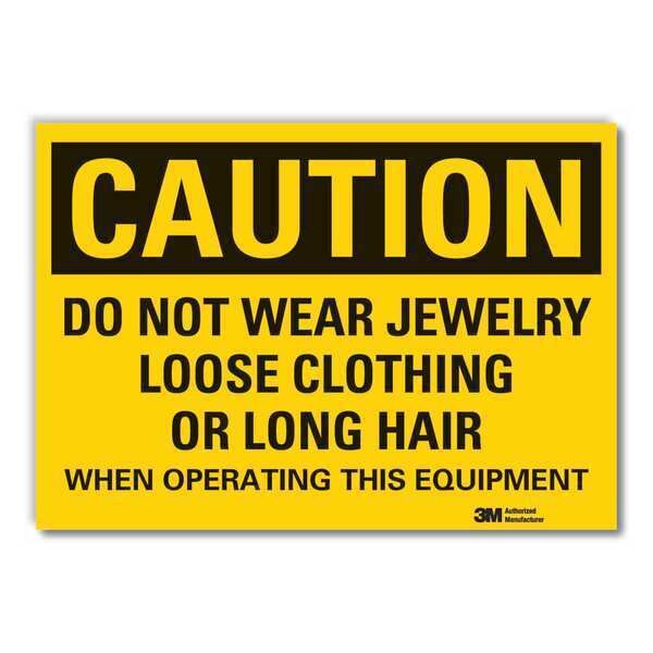 Caution Sign, 7 in Height, 10 in Width, Non-PVC Polymer, Vertical Rectangle, English