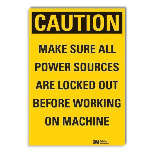 Caution Sign, 7 in. H, Vinyl, LCU3-0464-RD_10x7