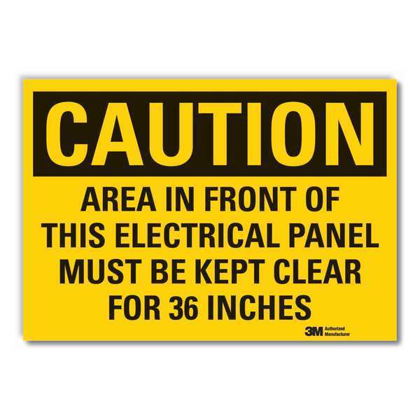 Caution Sign, 5 in. H, Vinyl, LCU3-0466-RD_7x5