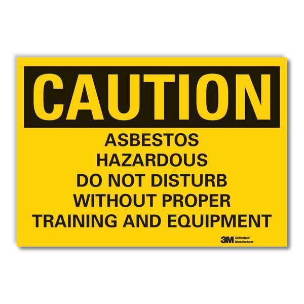Caution Sign, 10 in H, 14 in W, Non-PVC Polymer, Horizontal Rectangle, English, LCU3-0467-ED_14x10
