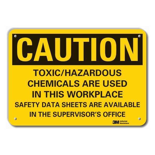 Caution Sign, 10 in H, 14 in W, Plastic, Horizontal Rectangle, English, LCU3-0488-NP_14x10