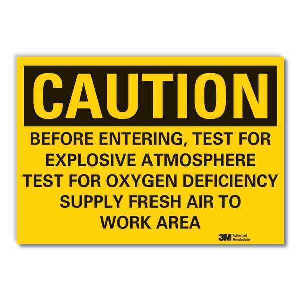 Explosive Materials Caution Reflective Label, 3 1/2 in Height, 5 in Width, Reflective Sheeting