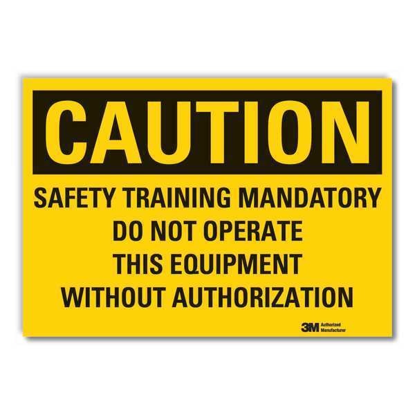 Caution Sign, 7 in. H, Vinyl, Safety