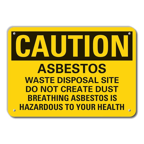 Caution Sign, 7 in H, 10 in W, Plastic, Vertical Rectangle, English, LCU3-0484-NP_10x7
