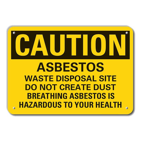 Caution Sign, 10 in H, 14 in W, Plastic, Horizontal Rectangle, English, LCU3-0484-NP_14x10