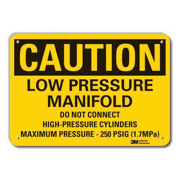 Caution Sign, 10 in H, 14 in W, Plastic, Horizontal Rectangle, English, LCU3-0485-NP_14x10