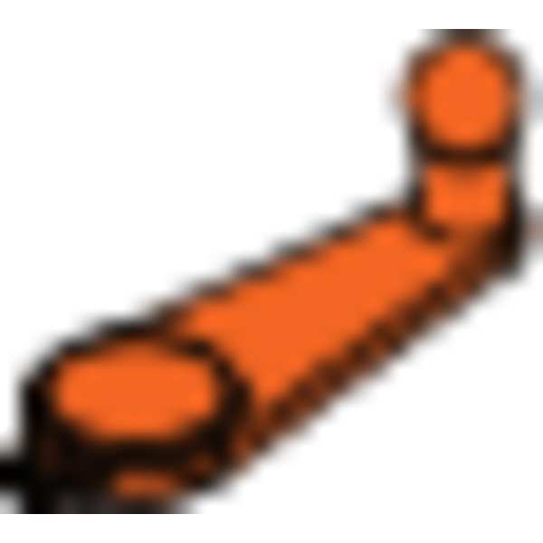 Barrier System Crank Handle, Steel, Orange