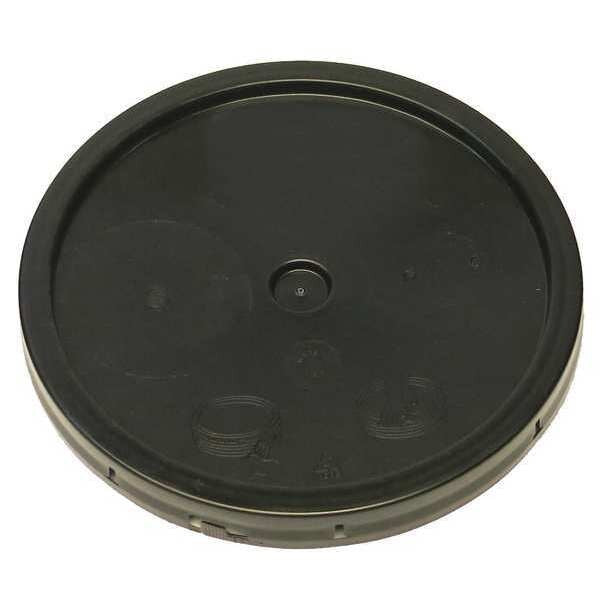 Pail Lid, Black, Tear tab, 1-3/16 in. H