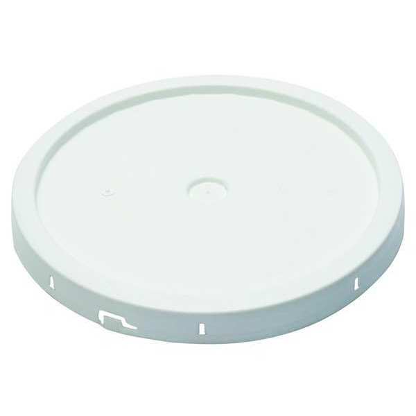 Tear Tab Pail Lid, White, 12 3/16 in Dia., 1 3/16 in H
