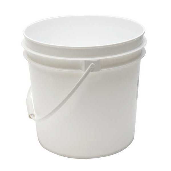 Pail, 2.0 gal., Plastic Handle, White