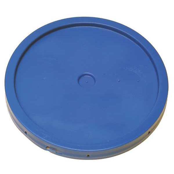 Plastic Pail Lid, Blue, Tear tab, 1-3/16inH