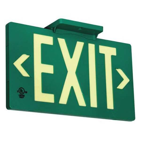 Exit Sign, 8 3/4 in x 15 1/2 in, Plastic, GRAN11415