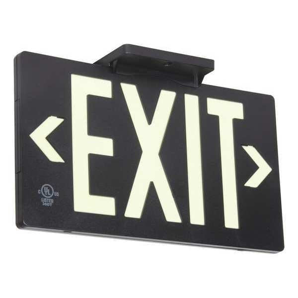 Exit Sign, 8 3/4 in x 15 1/2 in, Plastic, GRAN11419