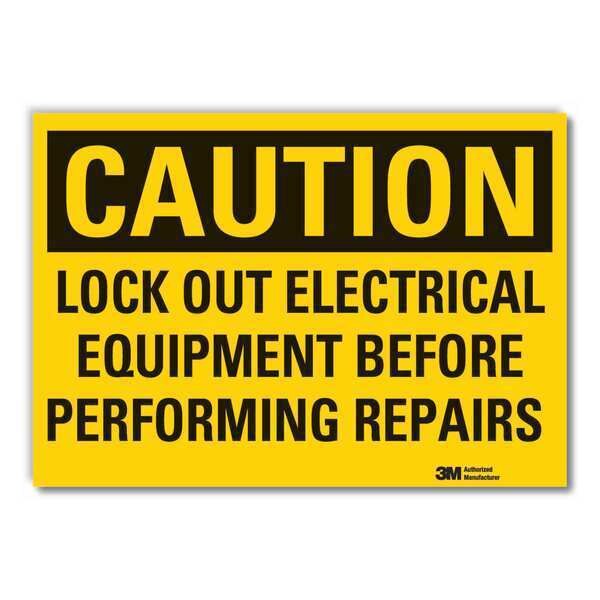 Caution Sign, 7 in. H, Vinyl, LCU3-0439-RD_10x7