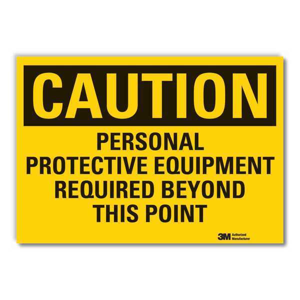 Caution Sign, 5 in. H, Vinyl