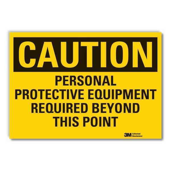 Caution Sign, 7 in. H, Vinyl