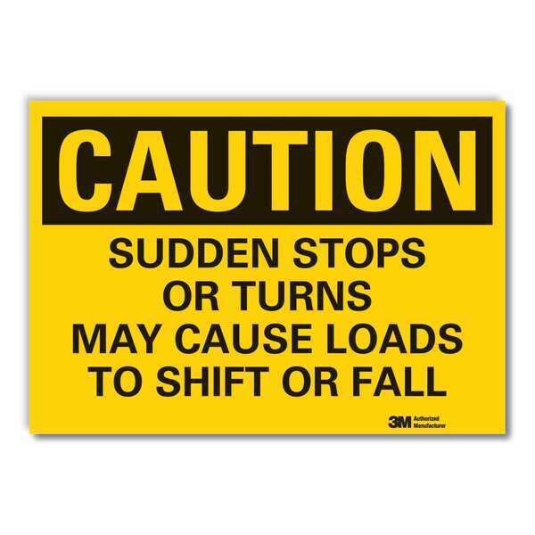 Caution Sign, 7 in H, 10 in W, Non-PVC Polymer, Vertical Rectangle, English, LCU3-0437-ED_10x7