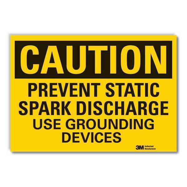 Caution Sign, 5 in. H, Vinyl, LCU3-0430-RD_7x5